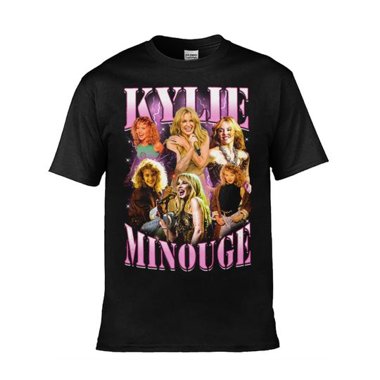 Discover Kylie Minogue | 90's Montage tee | Music Artist |  DTG Printed