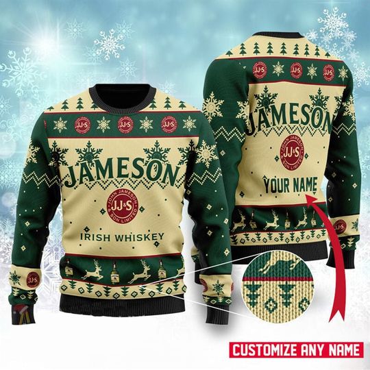 Discover Personalized Jameson Christmas Ugly Sweater, Christmas Ugly Sweater