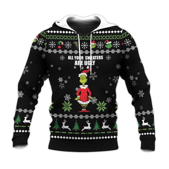 Discover All Your Sweaters Are Ugly Christmas, Funny funny character Christmas 3D Hoodie