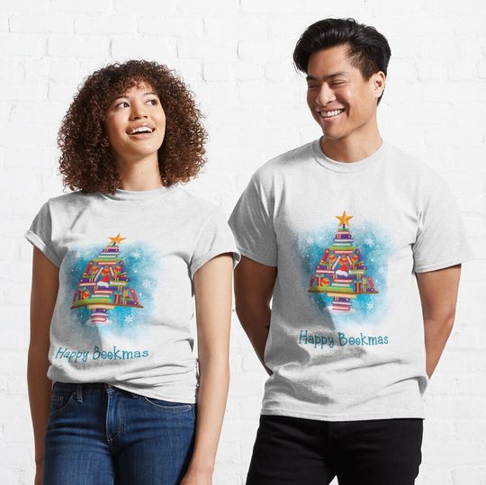 Discover Christmas Library Book Lover Tree Classic T-Shirt