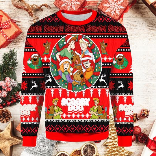 Discover Merry Christmas Scooby Doo 3D All Over Printed Ugly Sweater