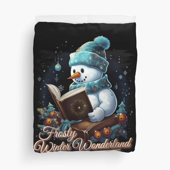 Discover Frosty And The Snowman Duvet Cover