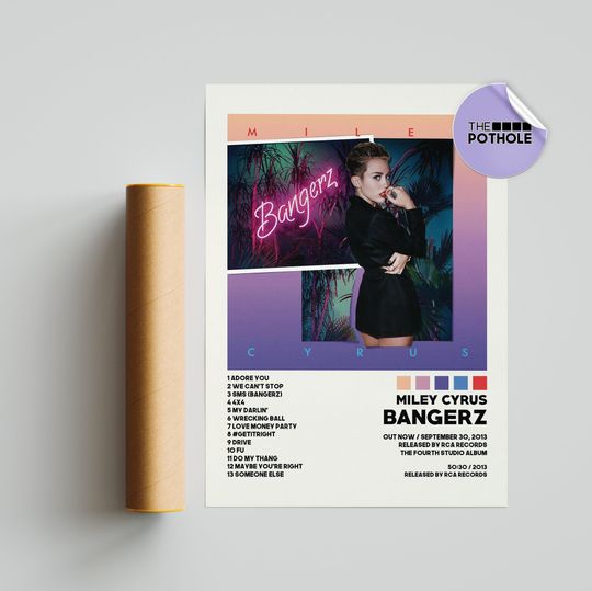 Discover Miley Cyrus Bangerz Album Cover Poster