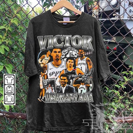 Discover Vintage 90s Graphic Style Victor Wembanyama T-Shirt