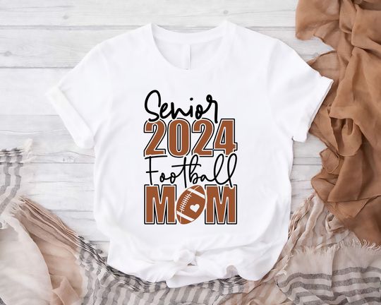 Discover Senior 2024 Football Mom Shirt, In My Football Mom Era Shirt