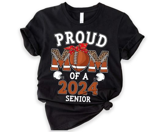 Discover Senior Football Mom Shirt Class of 2024 Mama T-Shirt