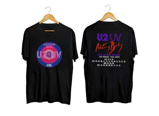Discover U2 Band Concert Merch Shirt, Achtung Baby Live At Sphere U2 Band Shirt