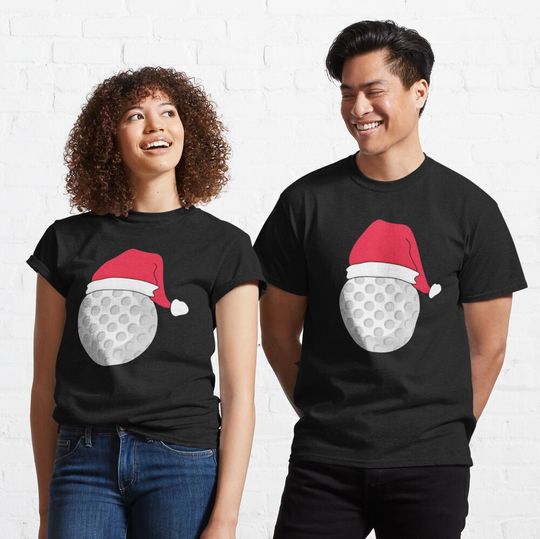 Discover Santa Golf Hat Christmas Classic T-Shirt