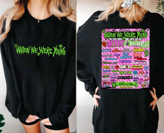 Discover When We Were Young Festival Shirt, WWWY 2023 Double Side Sweatshirt