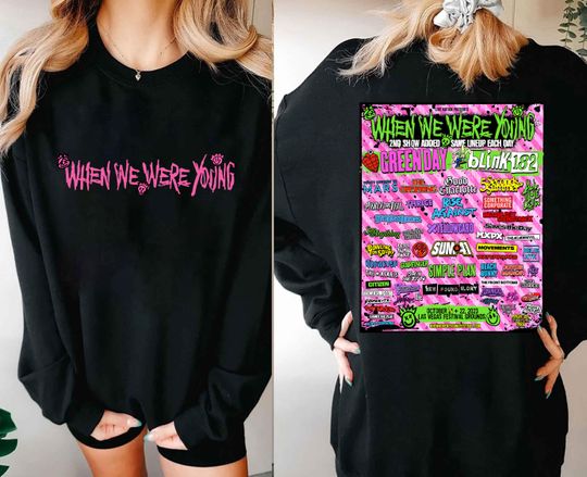 Discover When We Were Young Festival Shirt, WWWY 2023 Double Side Sweatshirt