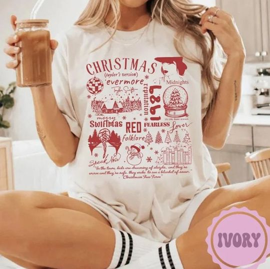 Discover Christmas Tay-lor's Version Shirt, Have A Merry Swiftmas Shirt, Swift Christmas Shirt