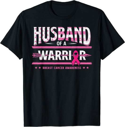 Discover Husband Of A Warrior Breast Cancer Awareness Support Squad T-Shirt