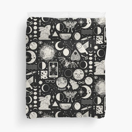 Discover Lunar Pattern: Eclipse Duvet Cover
