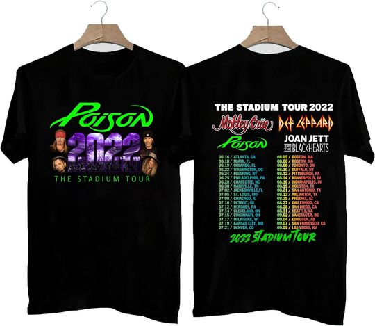 Discover The Stadium Tour 2022 Defs Leppards Motley Crues Poisons Joan Jetts Shirt