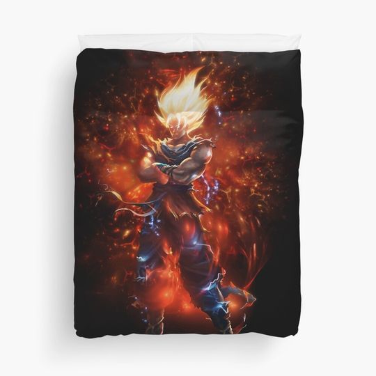 Discover Son Goku Super Saiyan Duvet Cover
