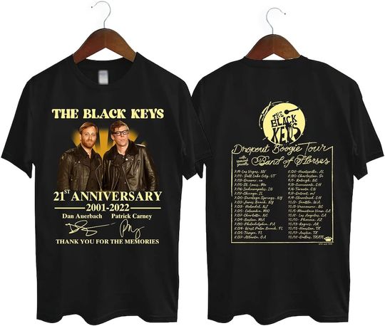 Discover The Black Keys Shirt, 21 Years Anniversary Signatures Tour 2022 T-Shirt