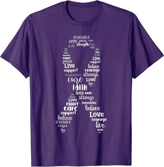 Discover Alzheimer's Awareness Purple Ribbon Dementia Mom Dad Grandpa T-Shirt
