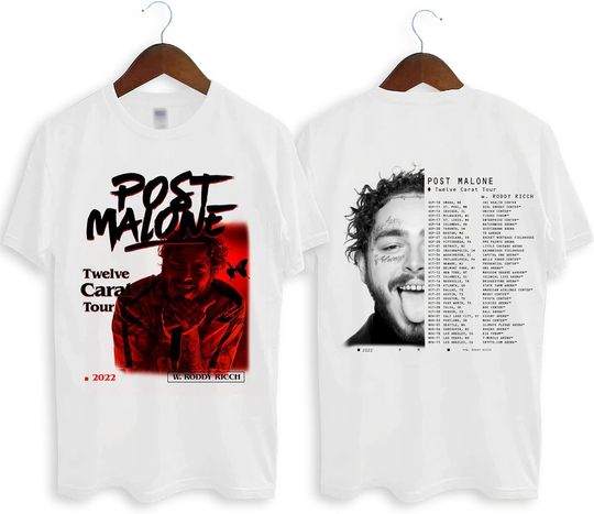 Discover Post Malone Twelve Carat Tour Shirt, Post Malone Tour 2022 Shirt