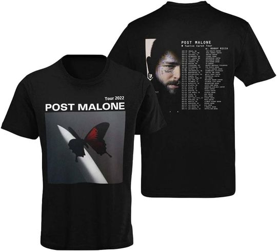 Discover Post Malone Twelve Carat Tour Shirt, Post Malone Tour 2022 Shirt