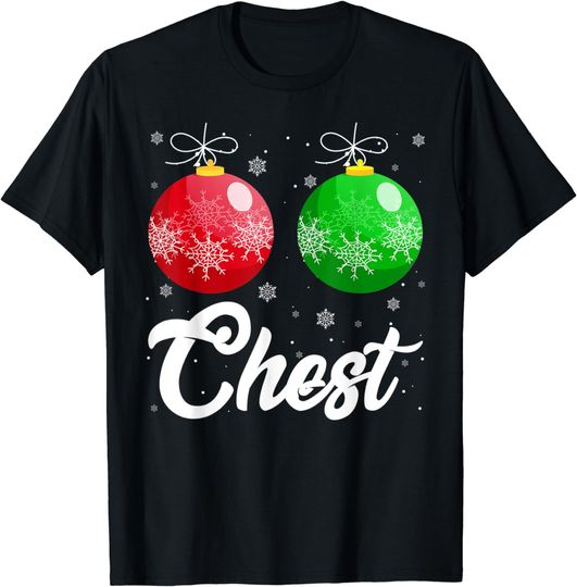 Discover Chest Nuts Christmas Matching Couple Chestnuts Xmas Pajamas T-Shirt