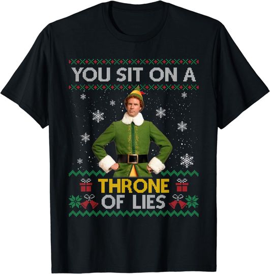 Discover Elf You Sit on a Throne of Lies T-Shirt