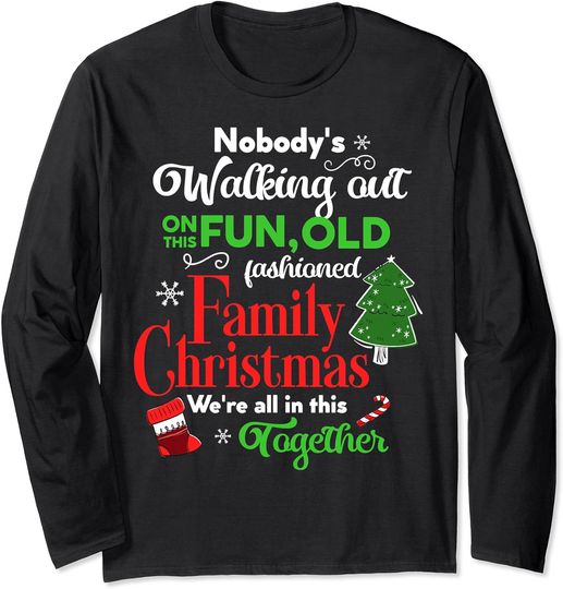 Discover Family Christmas Vacation Pajamas Funny Xmas Costume Family Long Sleeve T-Shirt