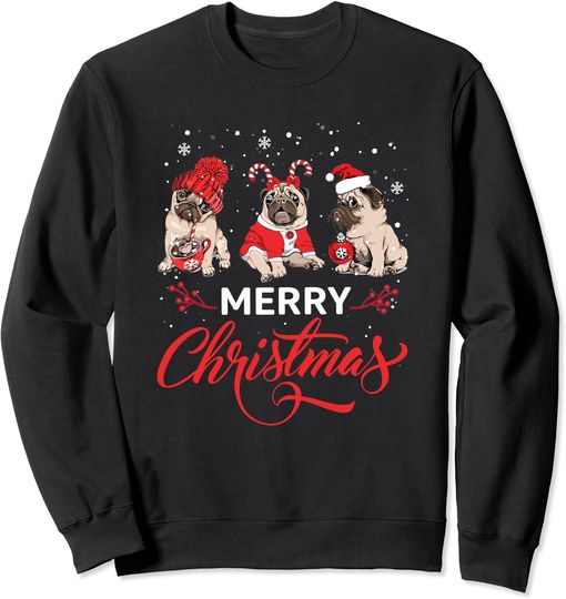 Discover Pug Ugly Christmas Sweater For Women Men Kids Dog Lover Sweatshirt