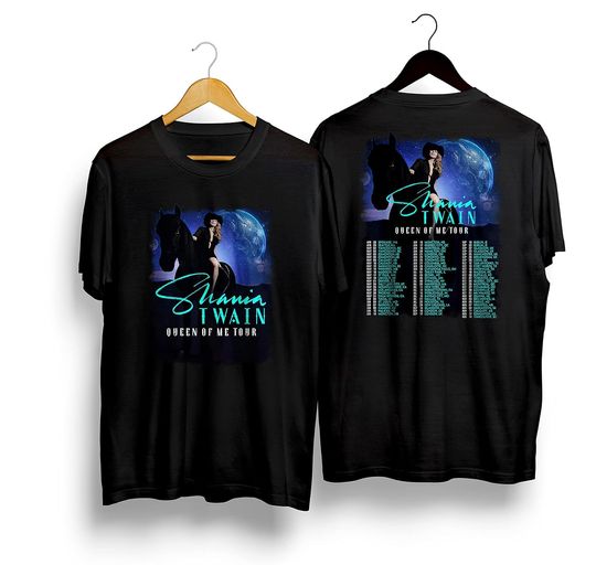 Discover Shania Twain shirt, Queen Of Me Tour 2023 Shirt, Double Sides Tour Shirt