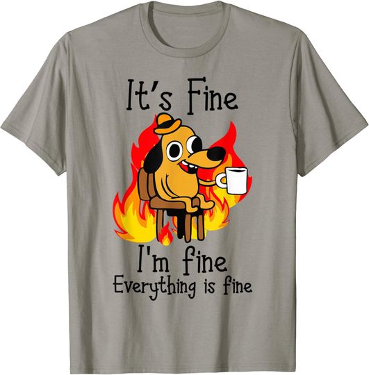 Discover Funny I'm Fine Dog T-Shirt