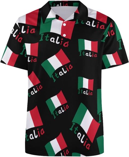 Discover Italian Flag Golf Polo Shirt