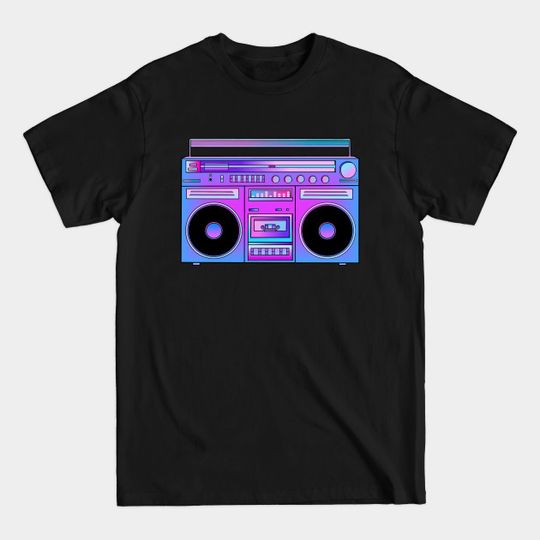 Discover Musical Cotton Candy Blue Pink Boombox - Boombox - T-Shirt