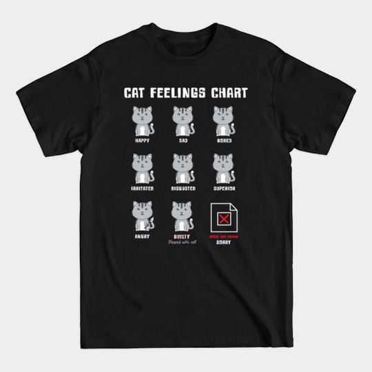 Discover Cat Feelings Chart - Cat - T-Shirt