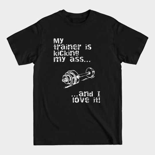 Discover Train Hard - White - Fitness - T-Shirt