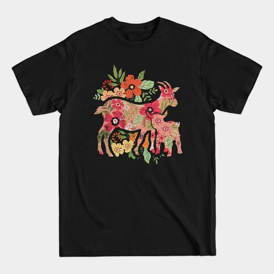 Discover Farm Flower Goat - Goat - T-Shirt