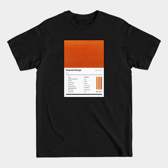 Discover Channel Orange Tracklist - Frank Ocean - T-Shirt