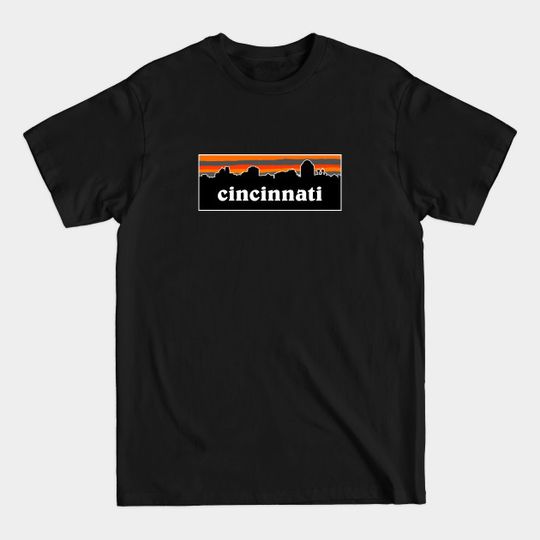 Discover Cincinnati Classic Cityscape Football - Cincinnati - T-Shirt