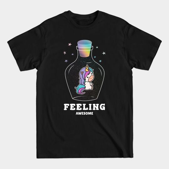 Discover unicorn, animal, rainbow, horse, cartoon, animated, fantasy, magic, bottle, glass - Unicorn Animal Rainbow Horse Cartoo - T-Shirt