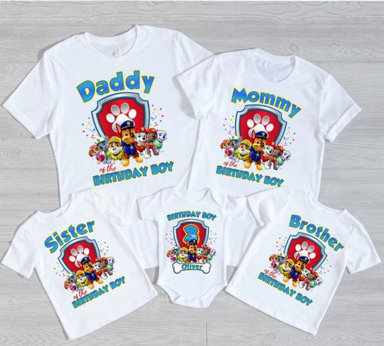 Discover Paw Patrol Chase Birthday Party Shirt