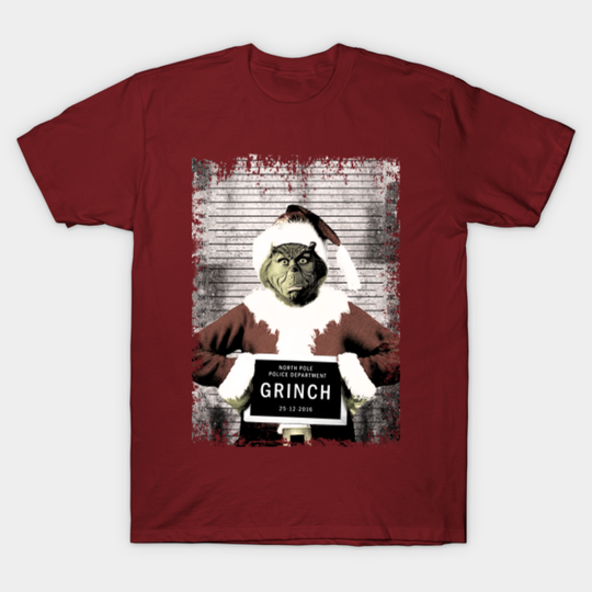 Discover The Grinch Christmas Mugshot - Grinch - T-Shirt