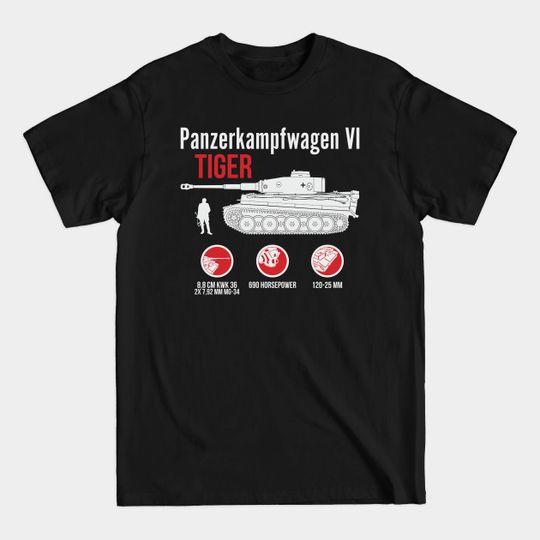 Discover German heavy tank Pz-VI Tiger - Tiger Tank - T-Shirt