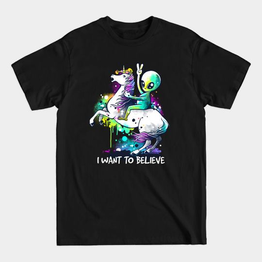 Discover I want to believe watercolor - Believe - T-Shirt