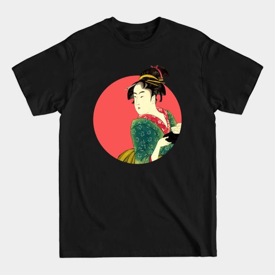 Discover Naniwaya Okita by Kitagawa Utamaro - Ukiyo E - T-Shirt