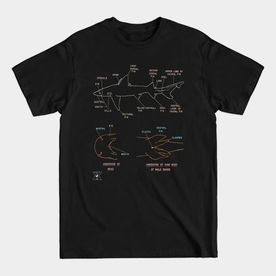 Discover Shark Anatomy | Oceanography Science Fish - Sharks - T-Shirt