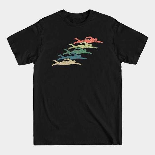 Discover Swimming Swimmer Vintage - Swimming - T-Shirt