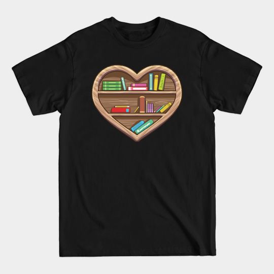 Discover Book Lover Heart Shape Reading Hobby Fan Passion - Book - T-Shirt