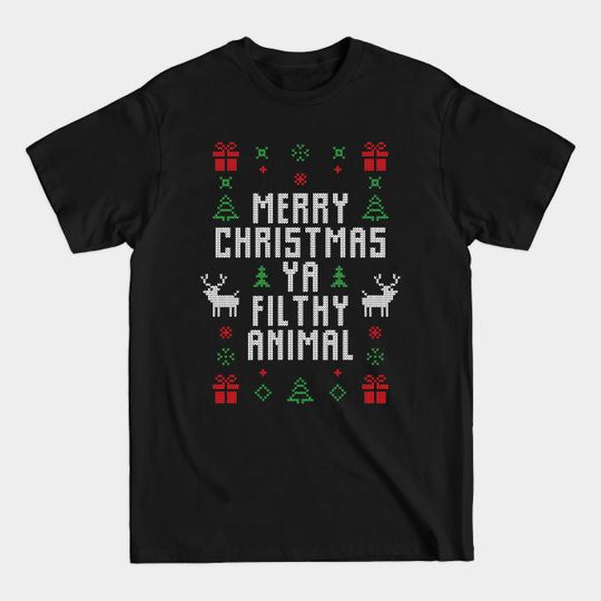 Discover Funny Ugly Christmas Sweater - Merry Christmas You Filthy Animal
