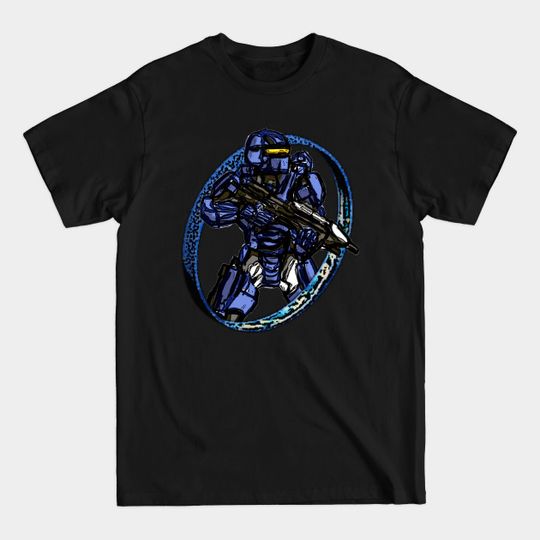 Discover Halo Spartan Warrior, Blue - Blue - T-Shirt
