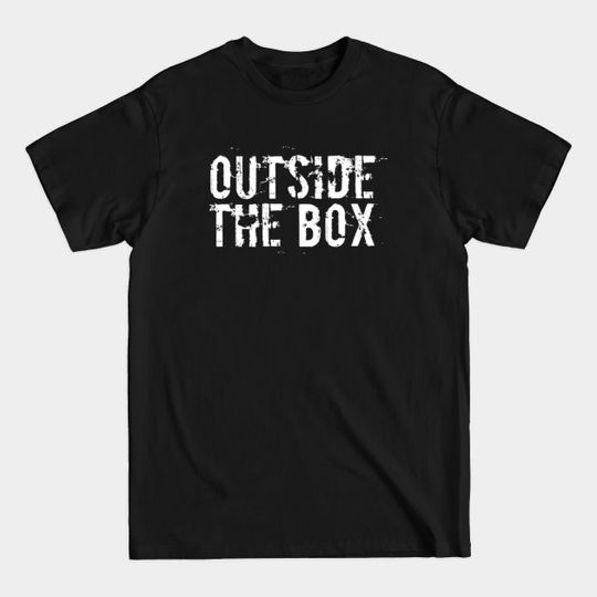 Discover Think Outside The Box (white distressed) - Think Outside The Box - T-Shirt