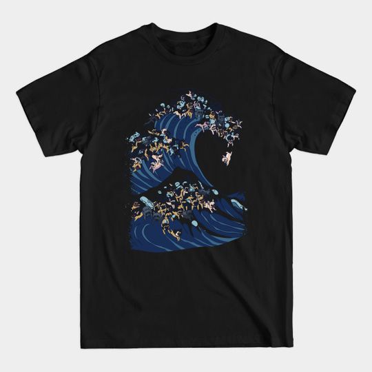 Discover The Great Wave of French Bulldog - French Bulldog - T-Shirt