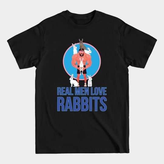 Discover REAL MEN LOVE RABBITS - Rabbits - T-Shirt